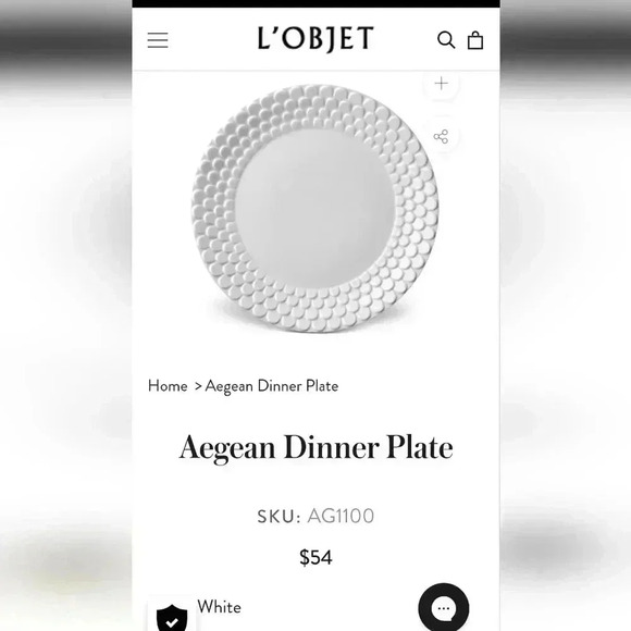 2 - L'Objet Dinner Dining Plate - Aegean Porcelain - Picture 7 of 7